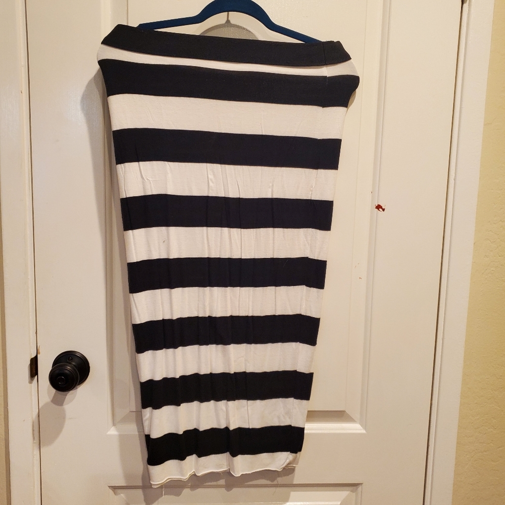 Striped tube skirt